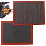 2pcs perforierte Backmatte, 16x12 Zoll hohle Silikon-Backmatte, Nicht-Stick-Silikonofen, leicht zu reinigende wiederverwendbare Küche für Kekse, Brownies, Kuchen perforiert