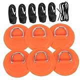 YARNOW 1 D-Ring-Patch Kajak Teile Zubehör slingbungee Sling Bungee Paddleboard paddelbord paddelboard Kajak-Rigging-Kit Kajak Deck Ankerleine Kajak-Ankerschnalle Deckbefestigung Nylon