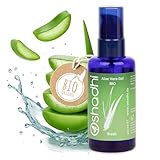 OSHADHI Aloe Vera Gel Sensitiv Bio 100ml - Aloe-Vera-Gel mit Natürlichen Pflegeölen - Ohne Alkohol - After Sun-Pflege Für Empfindliche Haut - Feuchtigkeitsspendend - Vegan, Glasflasche mit Pumpspender