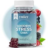 yuicy® Goodbye Stress Gaba mit L-Theanin und Zitronenmelisse - weniger Stress, mehr Fokus und Gelassenheit - L Theanin Gummibärchen statt Kapseln - 100 mg Gaba - 60 Stück