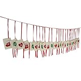 Adventskalender zum Befüllen, Adventskalender Box, Weihnachtskalender Bastelset, mit Zahlenaufklebern, Adventskalender Boxen, DIY Adventskalender Box Set, Weihnachtsbox zum Selbermachen