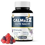 CALMZzz Melatonin Gummibärchen - Endlich schnell einschlafen - angenehmer Geschmack - Inhalt 60 Gummies 1x
