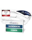 DormiGood - 100% Daunen - Hochwertige Sommerdaunendecke 135x200 - Sommerdecke 135x200 cm - Atmungsaktive Daunendecke für den Sommer - Inlay aus Baumwolle