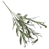 VALICLUD 1Stück Künstlicher Olivenzweig Lange Simulation Olivenblätter für Garten und Innenraumdekoration Pflegeleicht und Langlebig für Blumenarrangements