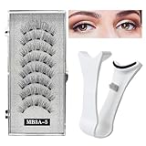 Magnetic Eyelashes - 2 Pair 3D False Eyelashes with Applicator, Natural No Glue Lashes For Long-Lasting Eye Makeup For Women And Girls 3D Magnetic Eyelashes Kit - Includes 2 Pairs of Natural False Las