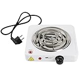 broil-master® Shisha Kohleanzünder - Elektrisch, 1000W Leistung, Weiß, Klein, Hitze regulierbar, Outdoor, für Camping/Grill - Shishakohlengrill, Kohlegrill, Heizspirale, Grillanzünder, Brenner (Weiß)