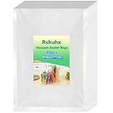 Rshuhx Vakuumierbeutel 28x40cm 40 Beutel 200µm Vakuumbeutel für Lebensmittel für alle Vakuumiergerät und Sous Vide Geeignet Gefrierbeutel BPA-frei für Fleisch Vegetarisch Kühlschrank Haushaltsküche
