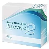 Bausch + Lomb PureVision 2 Monatslinsen, sehr dünne sphärische Kontaktlinsen, weich, 6 Stück BC 8.6 mm / DIA 14 / -3.5 Dioptrien