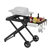 WELL GRILL Trolley BBQ Grilltisch für Enders Urban & Urban Pro Serie Gasgrills, Klappbar Grillwagen Beistelltisch Servierwagen Grill Zubehör für Tischgrill Camping