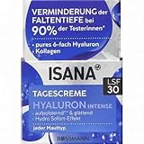 Isana Hyaluron Intense Tagescreme, LSF 30, Aufpolsternd und Glättend
