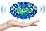 Kizmyee UFO Mini Drohne für kinder Spielzeug Handsensor Quadcopter Infrarot Induktion Fliegendes Geschenke für Jungen Mädchen Indoor Outdoor Flugzeuge für Anfänger Blau