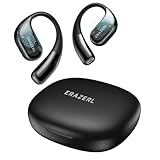 ERAZERL AI Übersetzung Ohrhörer Echtzeit,40 Stunden Spielzeit Übersetzer Ohrhörer mit Mikrofon,Bluetooth 5.4 Open Ear Übersetzung Kopfhörer 134 Sprachen,fit Travel Business Learning-Schwarz