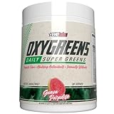EHPlabs OxyGreens Daily Super Greens Powder - Green Superfood, Spirulina Herbal Supplement with Prebiotic Fibre, Alkalizing Antioxidants & Immunity Wellness, 30 Serves (Guava Paradise)