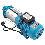 Gartenpumpe, 2200W Kreiselpumpe IP44 Hauswasserwerk Max Druck 10bar Max Durchflussmenge 4000L/h, Edelstahl Wasserpumpe Selbstansaugend für Gartenbewässerung Fischteichzucht