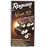 Ragusa Noir Tafel 100g – Die dunkle Variante mit 60 Prozent Kakaoanteil und ganzen Haselnüssen – Original Schweizer Schokolade (1 x 100g)