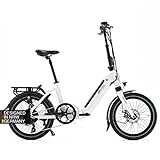 AsVIVA E-Bike 20 Zoll I hochwertiges Elektrofahrrad klappbar I Elektrobike schwarz-weiß I klappbares E-Bike mit extra starkem Akku I Elegantes Klapprad mit Motor I Elektro-Klapprad mit LED Display