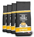 Der-Franz Crema Kaffee, gemahlen, 4 x 1000 g