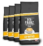 Der-Franz Crema Kaffee, ganze Bohne, 4 x 1000 g