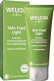 WELEDA Skin Food Light Feuchtigkeitscreme, Naturkosmetik für Gesicht & Körper, intensiv beruhigend und feuchtigkeitsspendend, Hautcreme für trockene Haut (1 x 75 ml),Transparent
