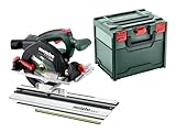 Metabo Akku-Handkreissäge KS 18 LTX 57 BL (691223000) mit Kappschiene KFS 44, metaBOX 340