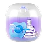 Portabler UV-C Sterilisator für Schnuller, Dummy Steriliser | 99,99% Keimabtötung in 3 Min | USB-C wiederaufladbar | Kompakt & Tragbar | Für Schnuller, Sauger & Kleinteile