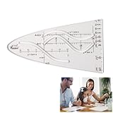 Parabelschablone Mathe, Parabelschablone, Parabel Lineal, Normalparabel Schablone, Normalparabel, Parabel, Parabel Schablone, Für Studenten Büro Designer Malerei