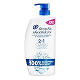 Head & Shoulders Anti-Schuppen Shampoo 2in1 Classic Clean 2in1, 800ml Pumpspender. Bis zu 100% Schuppenschutz Klinisch Getestet. Für jeden Haar- und Kopfhauttyp. Tägliche Anwendung. Reines Gefühl