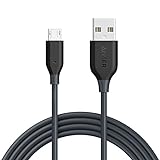 Anker Powerline 1.8 m Micro USB Kabel, Einer Lebensdauer von 5,000+ Biegungen, Perfektes Ladekabel für GalaxyNexus, LG, Android Smartphones und weitere (Grau)