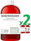 2.000-ml (2 x 1.000-ml) ROSENWASSER INTENSE ESSBAR Haut und Haar 100% naturrein NATURMEDIN®