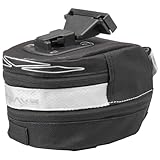 KHEbikes M-Wave Tilburg L Fahrrad-Satteltasche, 2L Volumen, Clip-On System, Reflektorstreifen, Schwarz