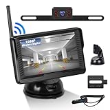 Kabellose Digitale Rückfahrkamera Set, AHD Rückfahrkamera IP69 wasserdichte Nachtsicht in Farbe Kamera, 1080P Funk Rückfahrkamera mit 4,3' IPS Monitor, für LKW Wohnmobile Camping-Car DC 12V