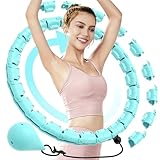 Weighted Hula Circle Hoops for Adults, Weight Loss Infinity Fitness Hoop, 54 Inch 27 Detachable Links, Smart Exercise Fit Hoop for Women and Beginners Workout