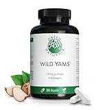 Wild Yams Kapseln - Hochdosiert: 1100mg pro Tagesdosis & 220 mg Diosgenin pro Tagesdosis - 3 Monate Vorrat (180 Kapseln) - Green Naturals®