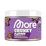 MORE Chunky Flavour, Fudge Brownie, 150 g, vegan, Geschmackspulver zum Süßen, ohne viel Zucker und Kalorien, mit Inulin und Laktase, geprüfte Qualität - made in Germany