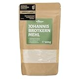 RheinNatur Johannisbrotkernmehl 200 g - 100 % Naturprodukt aus gemahlenen Johannisbrotkernen - Veganes Verdickungsmittel, Bindemittel & Mehl-Alternative