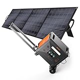 Greenery 2500w Solar Powerstation, 2304wh Tragbare Stromgenerator Solar, LiFePO4 Notstromaggregat Akku, Solarspeicher Generator mit 14 Anschlüsse, Camping Solaranlage für Campin (2500W+400W+Wagen)
