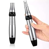 JMFBeauty Derma Pen 5 Geschwindigkeitsstufen Mikronadelgerät einstellbare Länge Elektrisch Microneedling Pen Schönheit Pen mit 4 Patronen Mikronadel Stift (silber)