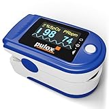 Pulsoximeter Pulox PO-200A Solo mit Alarm und Pulston in Blau für die Messung von Puls, Sauerstoffsättigung und PI am Finger