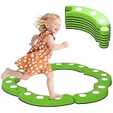 AIYAPLAY Kleinkinder Schwebebalken Balancierbalken mit Balanciersteine frei kombinierbar Montessori Spielzeug für Koordination und Stabilität Balance-Board für Drinnen und Draußen, 3-8 Jahre Kinder