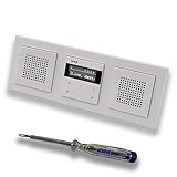 Gira Unterputz IP Internetradio 232003 + Bluetooth Komplett-Set mit 2 x Lautsprecher - E2 reinweiß glänzend mit 3fach Rahmen Gira 021329 inkl. EBROM Phasenprüfer zur Montage der Geräte