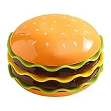 SiaBiced Essgeschirr-Set, Hamburger-Teller-Kombination, Geschenkidee für Hochzeiten und Partys, 7 Schicht