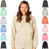 Light & Shade LSLSWT005 Super Soft Touch Loungewear Kapuzen-Sweatshirt-Oberteil für Damen, Sand, M