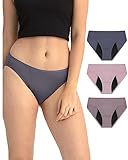 Neione Periodenunterschwäsche Menstruation Unterhosen Perioden Unterwäsche Damen Brazilian Slip Frauen Menstruationsunterwäsche 3er Pack Senses S