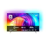 Philips 86PUS8807/12 217 cm (86 Zoll) Fernseher (4K UHD, HDR10+, 120 Hz, Dolby Vision & Atmos, 3-seitiges Ambilight, Smart TV mit Google Assistant, Works with Alexa, Triple Tuner, hellsilber) [2022]