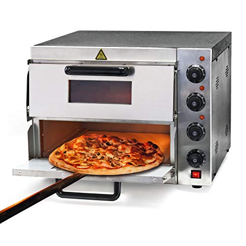 Wiltec 2-Etagen Pizza-Backofen 3000W mit Schamottstein für Pizza wie aus dem Steinofen Pizzaofen Backofen