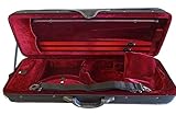 Mezzo-forte Geigenkasten für Violine 4/4, Rechteck-Format, leicht und stabil, schwarz/dunkelrot