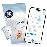 CASC Ovulationstest | 50 x Fruchtbarkeitstest für Frauen mit App - Ovulationstest 10 miu - LH Test - Kinderwunsch Hilfsmittel