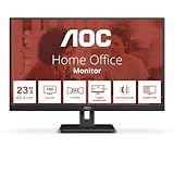 AOC 24E3UM - 24 Zoll FHD Monitor, AdaptiveSync, Laustprecher (1920x1080, 75 Hz, DisplayPort, HDMI, VGA, USB Hub) schwarz