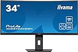 Gebogener PC -Bildschirm - IIYAMA XCB3494WQSN -B5 - 34 UWQHD - VA DAL - 0,4 ms - 120 Hz - HDMI / DisplayPort / USB / KVM / Docki