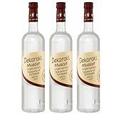 Tsipouro Dekaraki 'Muscat' ohne Anis 40% 3x 0,7l Flasche I Destillerie Plomari Arvanitis | 40% Vol. | +20ml Jassas Olivenöl